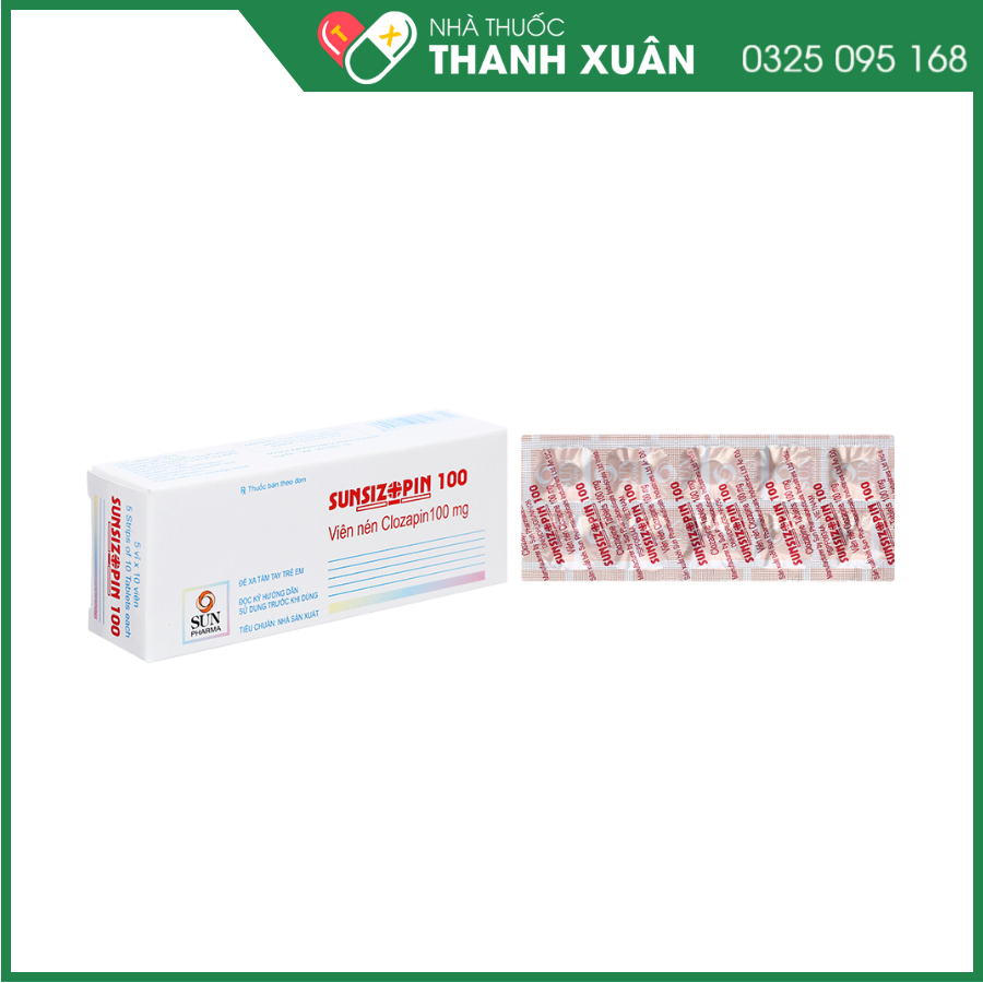 Sunsizopin 100 điều trị chứng tâm thần phân liệt